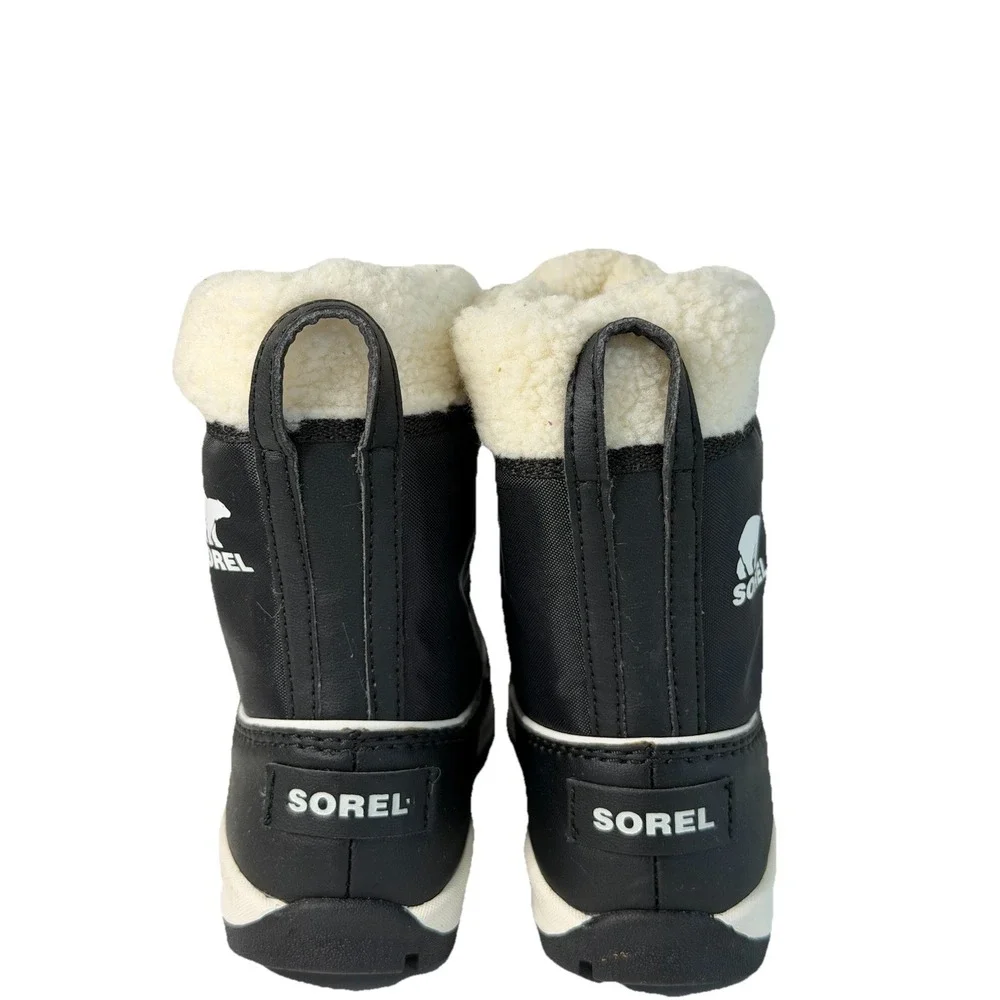 Sorel‎ Youth Unisex Whitney Carnival Sherpa Short Winter Boot Black size 1Y